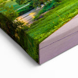 Houston Wall Art - Colorful Texas Cityscape with Sunset Over Park