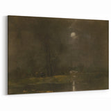 Dark Moody Moonlit Landscape - Atmospheric Night Scene Wall Art Decor