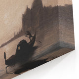 Venetian Harbor at Dusk - Dark Moody Maritime Wall Art Decor