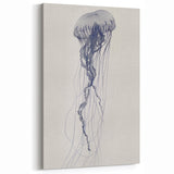 Intricate Jellyfish Coastal Wall Art - Nautical Ocean Decor Print