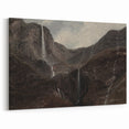 Dark Moody Wall Art: Dramatic Mountain Waterfall - Moody Art Print