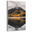 Mountain Reflection - Serene Autumn Landscape Art