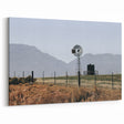 Farmhouse Wall Art: Windmill and Mountains - Rustic Country Decor