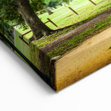 Houston Wall Art - Peaceful Park Path with Canopy of Trees and Benches