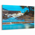 San Antonio Skyline Prints - Riverwalk Waterfall Texas Cityscape Art