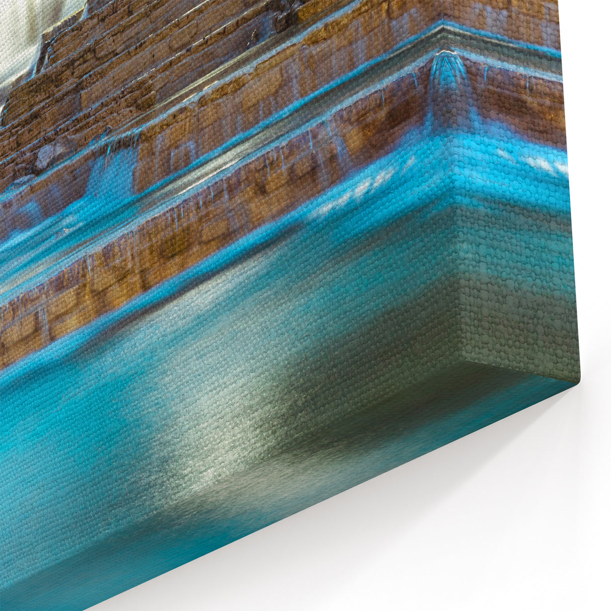 San Antonio Skyline Prints - Riverwalk Waterfall Texas Cityscape Art