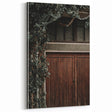 Rustic Wall Art - Ivy-Covered Wooden Door for Farmhouse Decor