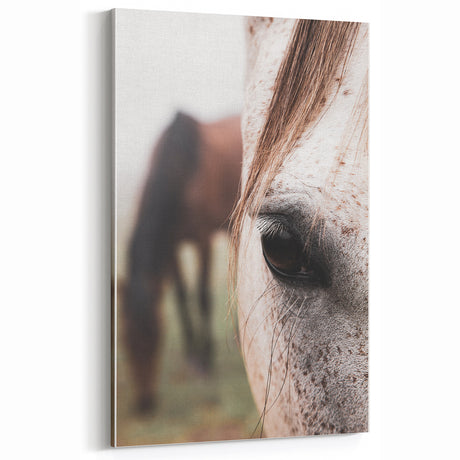 Rustic Wall Art - Horse Close-Up Farmhouse Decor for Rustic Homes