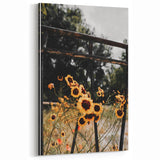 Rustic Wall Art - Wildflowers and Fence Farmhouse Decor for Rustic Homes