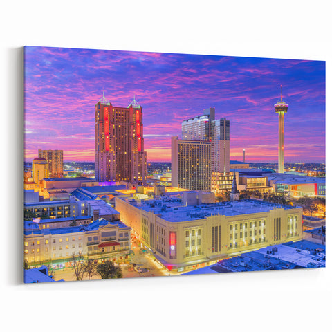 San Antonio Riverwalk Canvas - Texas Cityscape Skyline Wall Art