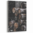 Rustic Wall Art - Stacked Logs Farmhouse Decor for Cozy Rustic Homes
