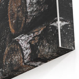 Rustic Wall Art - Stacked Logs Farmhouse Decor for Cozy Rustic Homes
