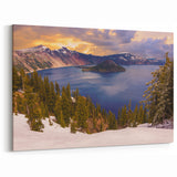 Wizard Island Framed Prints - Crater Lake Sunset Wall Art