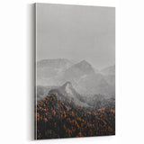 Rustic Wall Art - Mountain Range in Autumn Farmhouse Decor for Homes