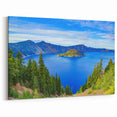 Oregon’s Crater Lake Wall Decor - Bright View of Wizard Island