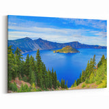 Oregon’s Crater Lake Wall Decor - Bright View of Wizard Island