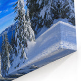 Crater Lake National Park Art Prints - Snowy Winter Lake Scene