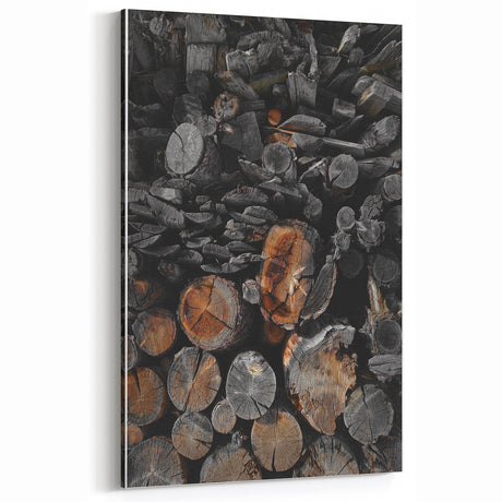 Rustic Wall Art - Stacked Logs Farmhouse Decor for Cozy Rustic Homes