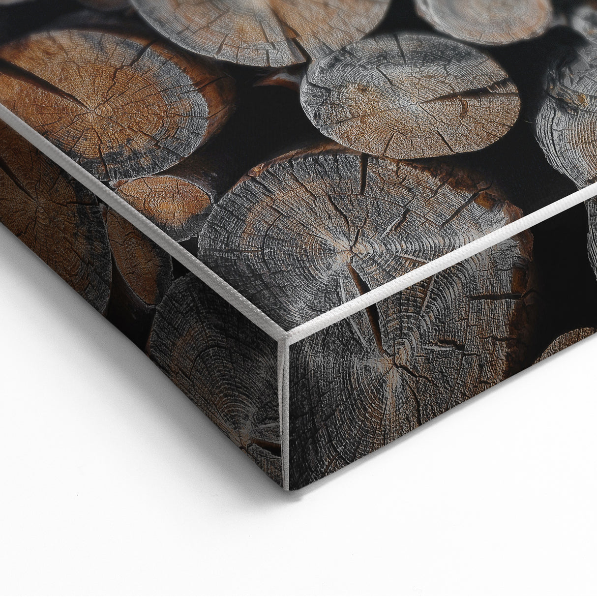 Rustic Wall Art - Stacked Logs Farmhouse Decor for Cozy Rustic Homes