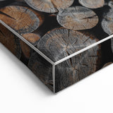 Rustic Wall Art - Stacked Logs Farmhouse Decor for Cozy Rustic Homes