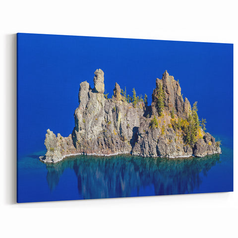 Custom Crater Lake Acrylic Art - Phantom Ship Island Close-Up