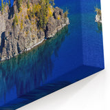 Custom Crater Lake Acrylic Art - Phantom Ship Island Close-Up