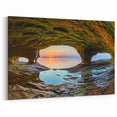 Upper Peninsula Wall Art – Cave Sunset View on Lake Superior