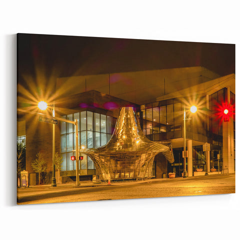 Memphis Wall Art - Stunning Poplar Avenue Tennessee Skyline Canvas Print