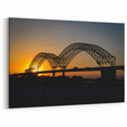 Memphis Skyline Canvas - Sunset Over Hernando de Soto Bridge Art Print