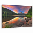 Mount Hood Canvas Wall Art - Sunset Reflection Landscape Print