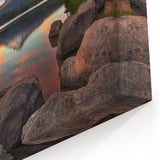 Mount Hood Canvas Wall Art - Sunset Reflection Landscape Print