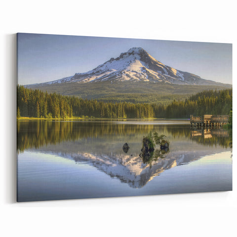 Mount Hood Framed Art Prints - Serene Reflection Landscape Decor
