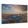 Memphis Wall Art - Skyline and Pyramid View of Downtown Tennessee Canvas