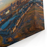 Memphis Wall Art - Skyline and Pyramid View of Downtown Tennessee Canvas