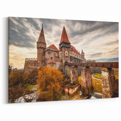 Bucharest Cityscapes - Historic Romanian Castle Wall Art Print