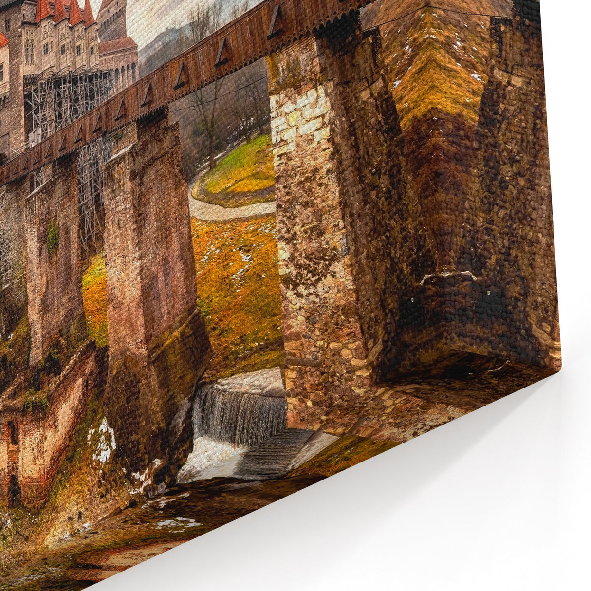 Bucharest Cityscapes - Historic Romanian Castle Wall Art Print