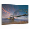 Tennessee Wall Art - Hernando de Soto Bridge Over Mississippi River Canvas