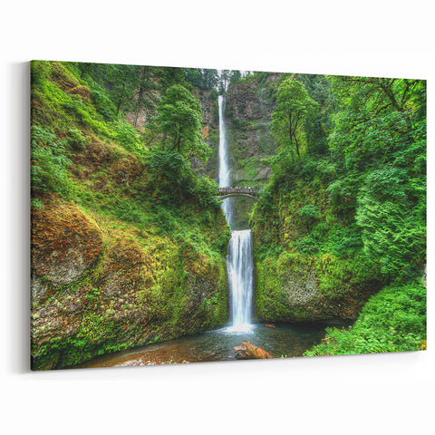 Breathtaking Multnomah Falls Canvas Wall Art - Oregon Scenic Decor