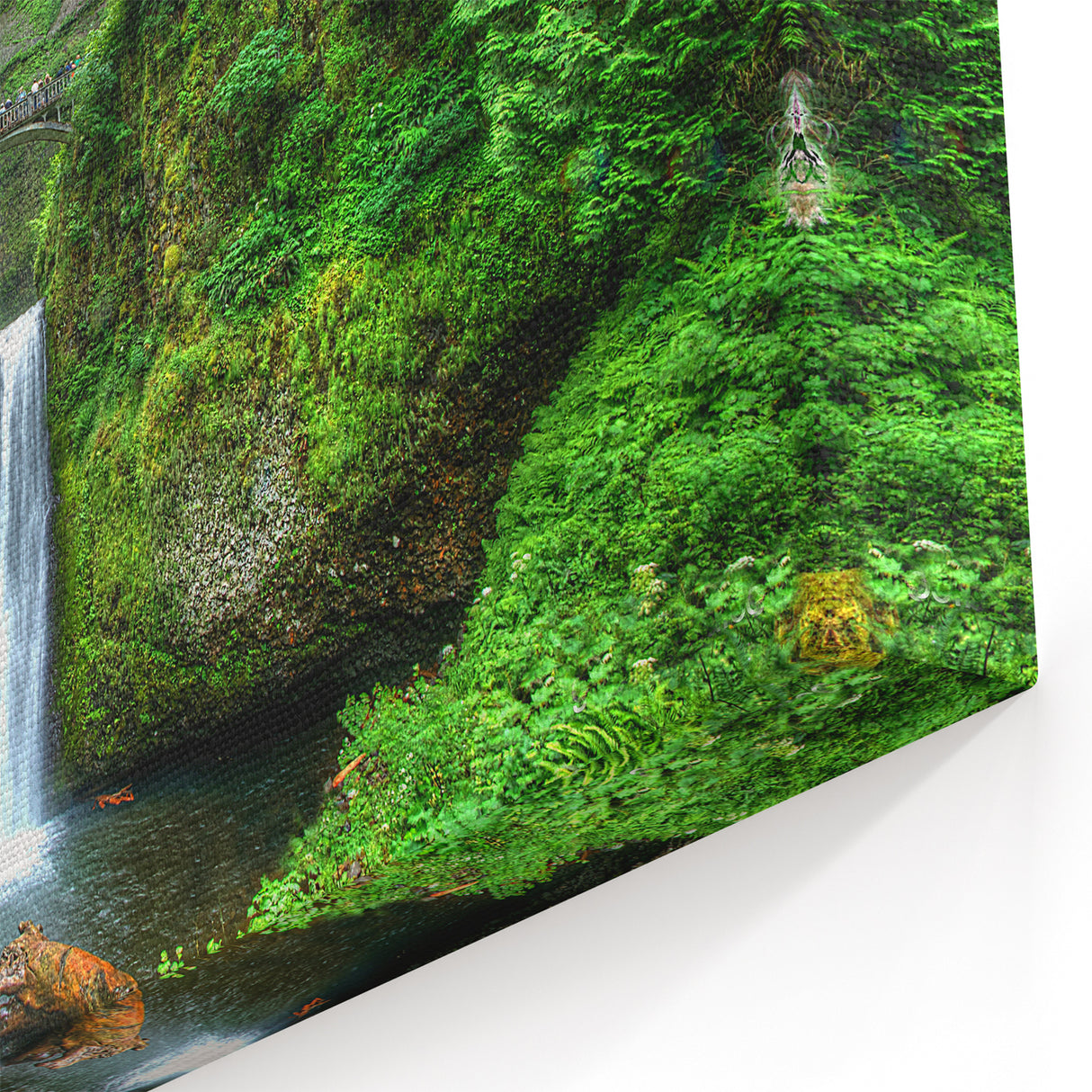 Breathtaking Multnomah Falls Canvas Wall Art - Oregon Scenic Decor