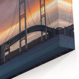 Upper Peninsula Wall Art - Mackinac Bridge Sunset Canvas Print