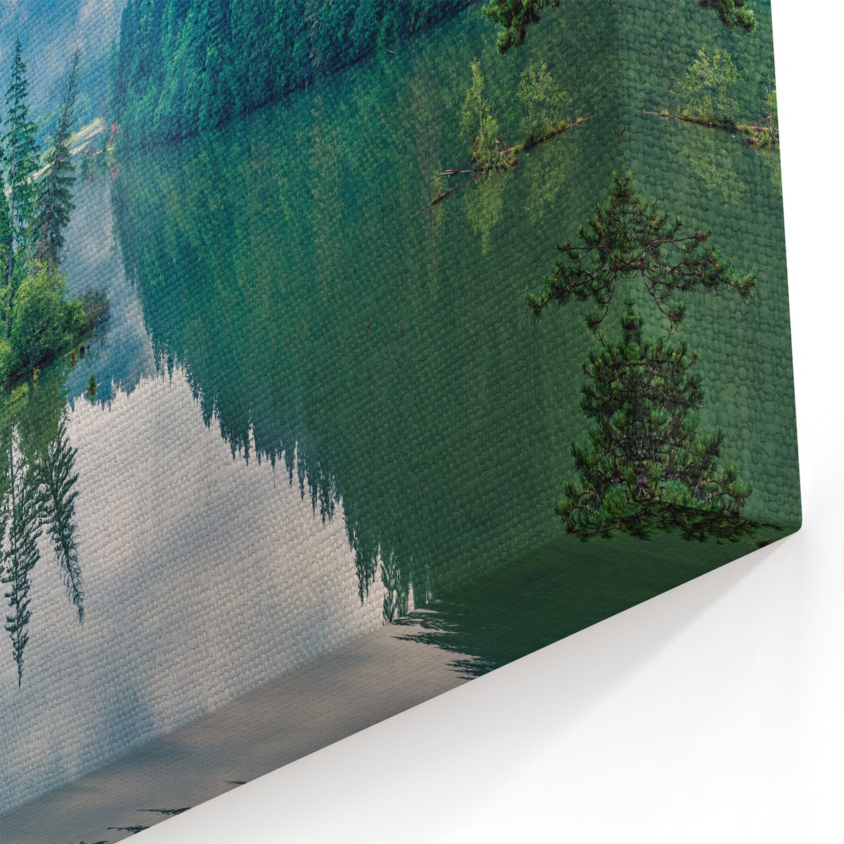 Romania Wall Art - Tranquil Lake and Pine Forest Landscape Print