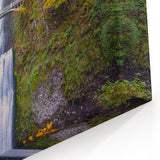 Beautiful Multnomah Falls Wall Decor - Vibrant Autumn Sunset Landscape