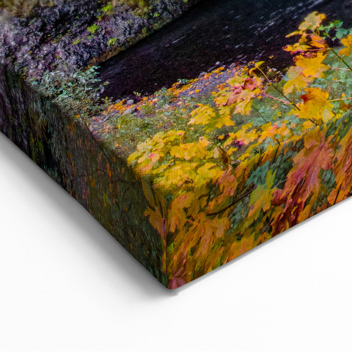 Beautiful Multnomah Falls Wall Decor - Vibrant Autumn Sunset Landscape