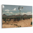 Desert Windmill Farmhouse Wall Art – Rustic Country Style Decor Print