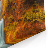 High-Quality Multnomah Falls Paper Prints - Warm Autumn Landscape Art