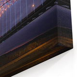 Memphis Skyline Art - Nighttime View of Hernando de Soto Bridge Canvas