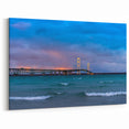 Michigan Upper Peninsula Canvas Prints - Mackinac Bridge Waterscape