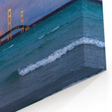 Michigan Upper Peninsula Canvas Prints - Mackinac Bridge Waterscape