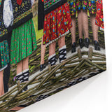 Romanian Scenery Canvas - Vibrant Traditional Costume Folk Dance Art