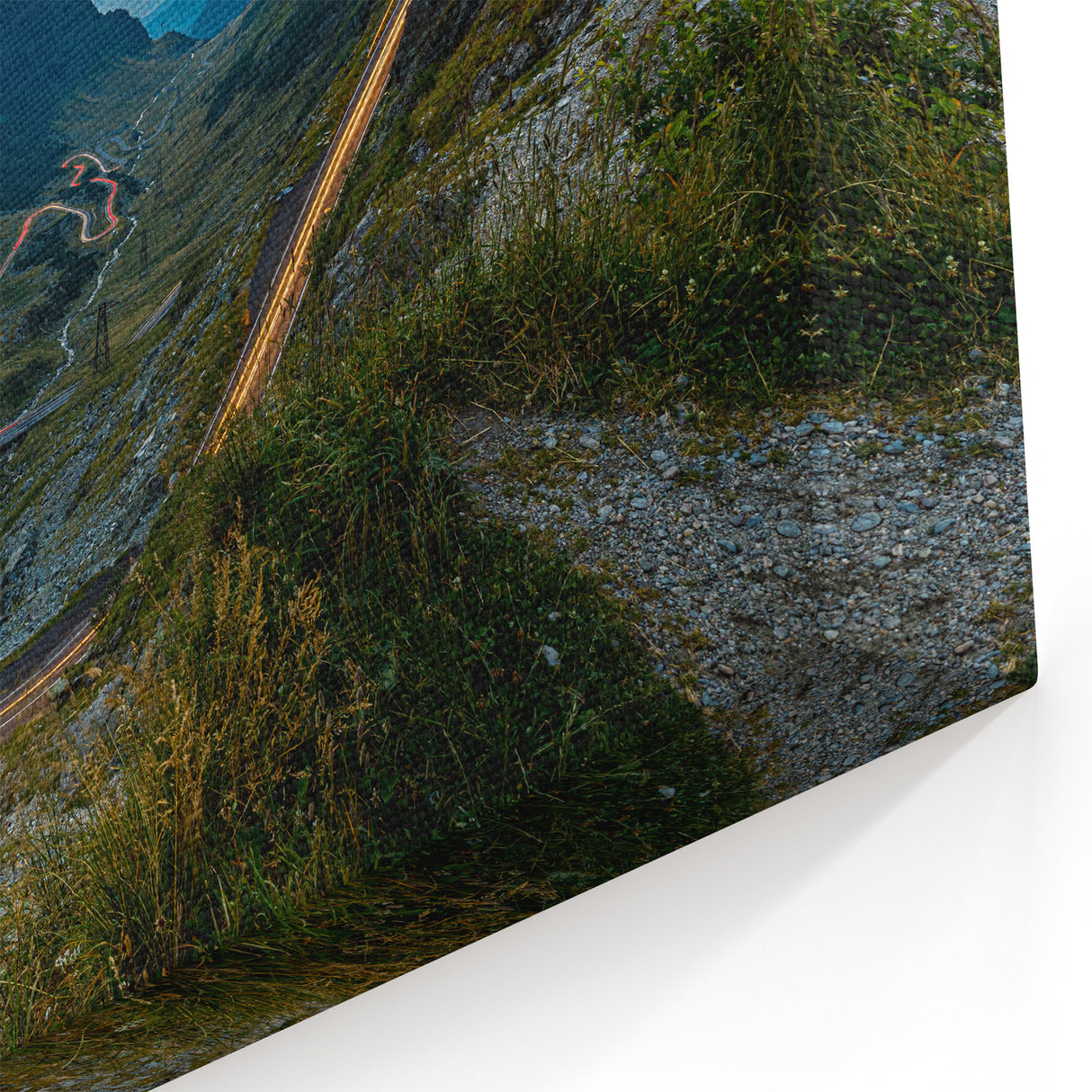 Carpathian Mountains Art - Night View of Transfăgărășan Road Canvas